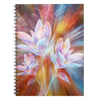 Abstracte moderne bloemen kunstwerk notitieboek