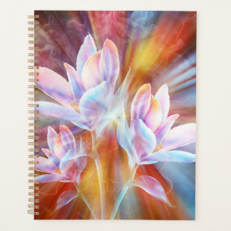Abstracte moderne bloemen kunstwerk planner