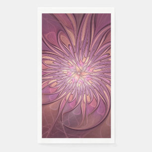 Abstracte moderne bloemfractale kunst beskleuren servet