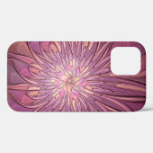 Abstracte moderne bloemfractale kunst Bessenkleure Case-Mate iPhone Case (Achterkant (horizontaal))