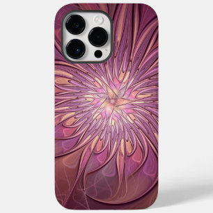 Abstracte moderne bloemfractale kunst Bessenkleure Case-Mate iPhone 14 Pro Max Hoesje