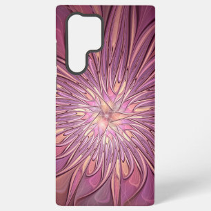 Abstracte moderne bloemfractale kunst Bessenkleure Samsung Galaxy Hoesje