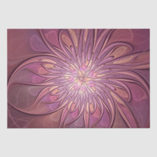 Abstracte moderne bloemfractale kunst Bessenkleure Tissuepapier