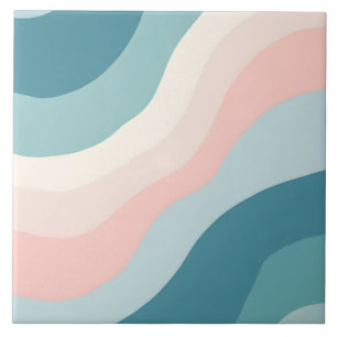 Abstracte Moderne Blush Roze Mint Collectie Tegeltje