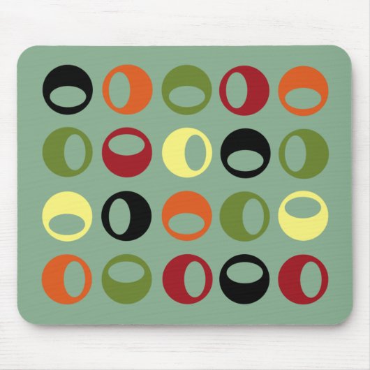 Abstracte moderne bollen Mousepad Muismat (Voorkant)