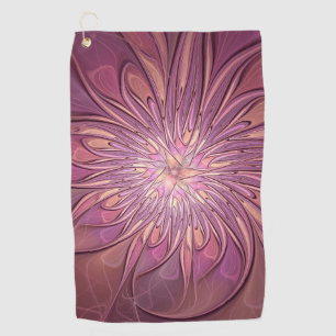 Abstracte moderne Floral fractal Art Berry Colors Golfhanddoek