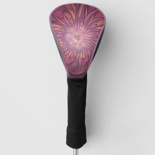 Abstracte moderne Floral fractal Art Berry Colors Golfheadcover