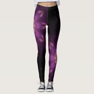 Abstracte moderne Floral fractal Art Berry Colors Leggings