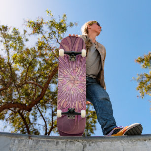 Abstracte moderne Floral fractal Art Berry Colors Skateboard