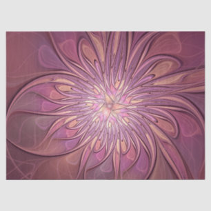 Abstracte moderne Floral fractal Art Berry Colors Tissuepapier
