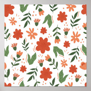 Abstracte moderne Floral Poster