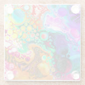 Abstracte moderne Fluid Art Glazen Onderzetter (Achterkant)