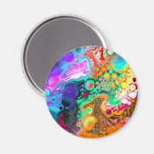 Abstracte moderne Fluid Art Magneet (Voorkant / Achterkant)