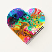 Abstracte moderne Fluid Art Notitieboek (Achterkant)