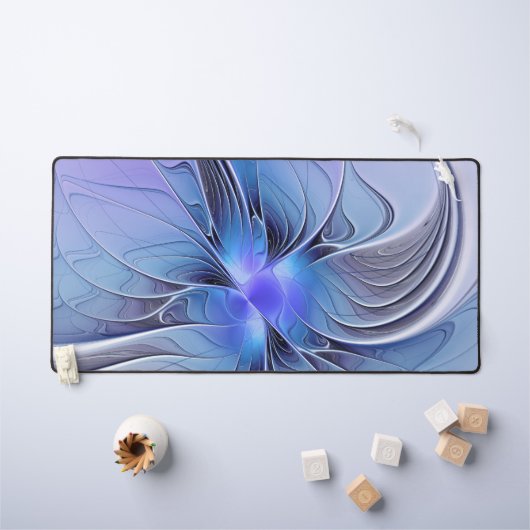 Abstracte moderne Fractal Art Lavendel blauw Bureaumat (Kindertafel)