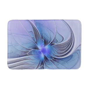 Abstracte moderne fractale kunst lavendelblauw badmat
