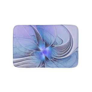 Abstracte moderne fractale kunst lavendelblauw badmat