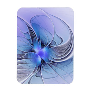 Abstracte moderne fractale kunst lavendelblauw magneet