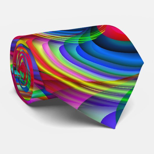 Abstracte moderne fractale kunst stropdas (Opgerold)