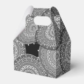 Abstracte moderne geometrische cirkels rond vormen bedankdoosjes (Achterkant)