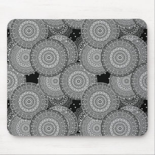 Abstracte moderne geometrische cirkels rond vormen muismat