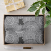 Abstracte moderne geometrische cirkels rond vormen tissuepapier (Geschenk)