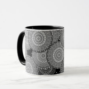 Abstracte moderne geometrische cirkels ronde vorme mok