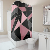 Abstracte moderne geometrische driehoeken afdrukke douchegordijn (In situ)