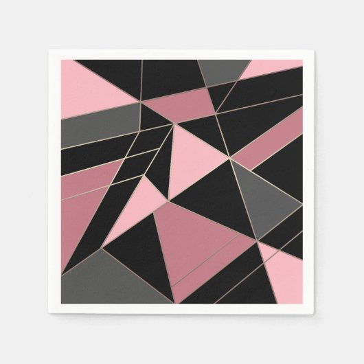 Abstracte moderne geometrische driehoeken afdrukke servet (Voorkant)