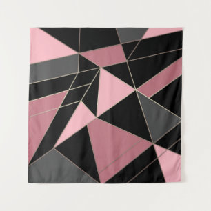 Abstracte moderne geometrische driehoeken afdrukke wandkleed