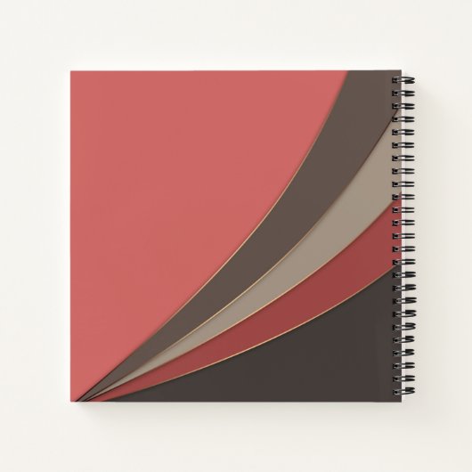 Abstracte moderne geometrische eenvoudige afdruk notitieboek (Achterkant)