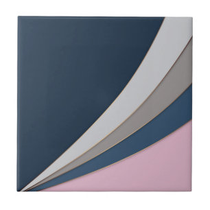 Abstracte moderne geometrische eenvoudige druk tegeltje