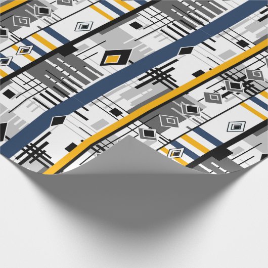 Abstracte moderne geometrische elementen van het o cadeaupapier (Hoek)