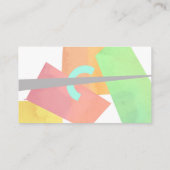 abstracte moderne geometrische maatstaf visitekaartje (Achterkant)