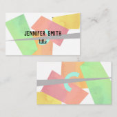 abstracte moderne geometrische maatstaf visitekaartje (Voorkant / Achterkant)