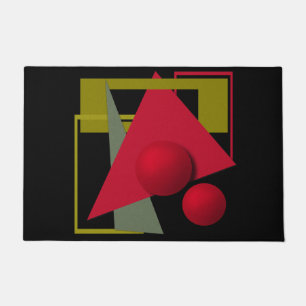 Abstracte moderne geometrische vormen afdrukken deurmat