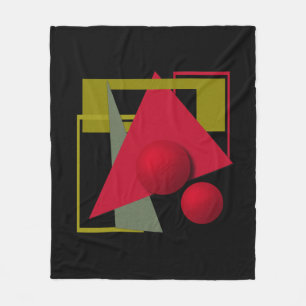 Abstracte moderne geometrische vormen afdrukken fleece deken