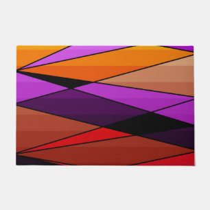 Abstracte moderne geometrische vormen driehoeken o deurmat