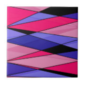 Abstracte moderne geometrische vormen driehoeken r tegeltje (Voorkant)