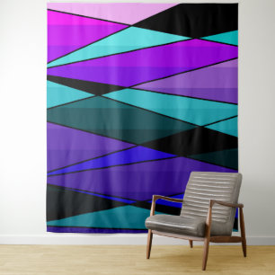 Abstracte moderne geometrische vormen driehoeken r wandkleed