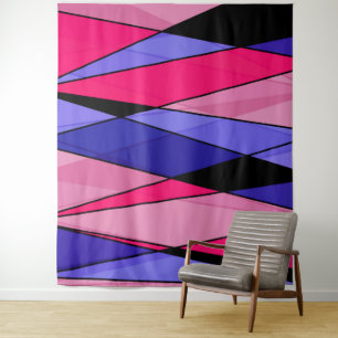 Abstracte moderne geometrische vormen driehoeken r wandkleed