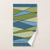 Abstracte moderne geometrische vormen driehoeksbla bad handdoek (Handdoek)