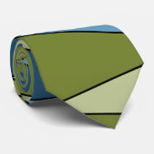 Abstracte moderne geometrische vormen driehoeksbla stropdas (Opgerold)