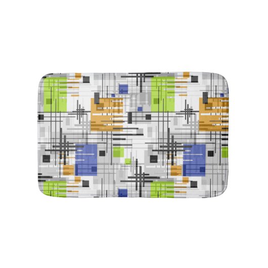 Abstracte moderne geometrische vormen met gestreep badmat (Voorkant)