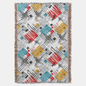 Abstracte moderne geometrische vormen met gestreep deken (Voorkant Verticaal)