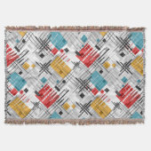 Abstracte moderne geometrische vormen met gestreep deken (Voorkant)