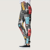 Abstracte moderne geometrische vormen met gestreep leggings (Links)