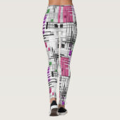 Abstracte moderne geometrische vormen met gestreep leggings (Achterkant)