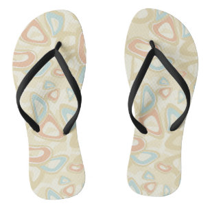 Abstracte moderne geometrische vormen pastelretro  teenslippers