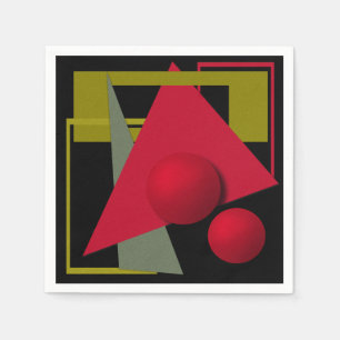 Abstracte moderne geometrische vormendruk servet